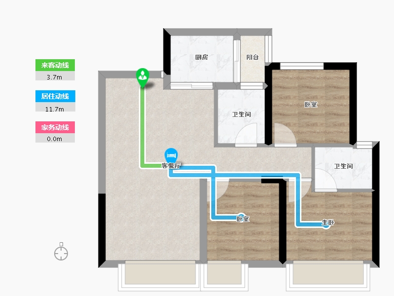 四川省-泸州市-玖臣壹品-61.55-户型库-动静线