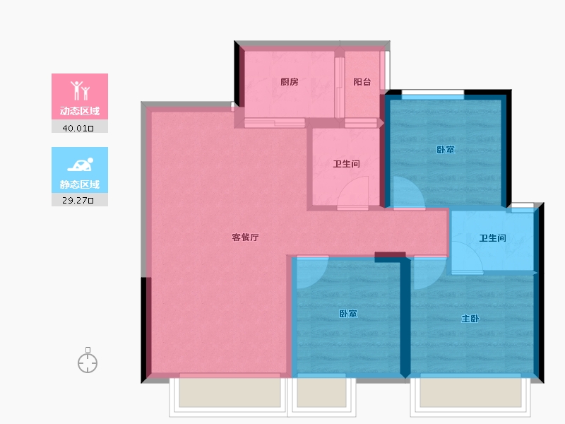 四川省-泸州市-玖臣壹品-61.55-户型库-动静分区