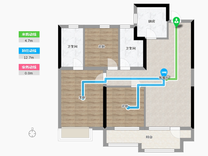 山东省-烟台市-马尔贝拉-84.80-户型库-动静线