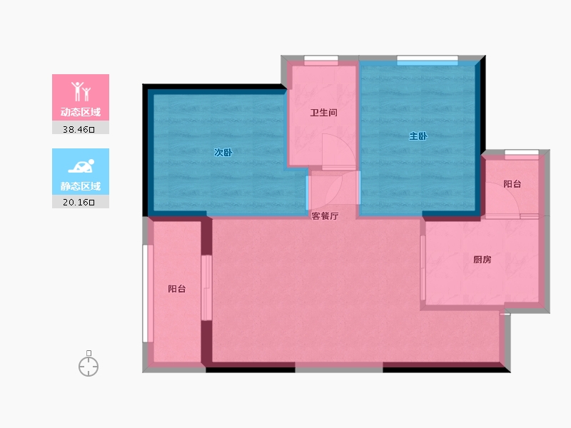 浙江省-杭州市-新时代城市家园-63.00-户型库-动静分区