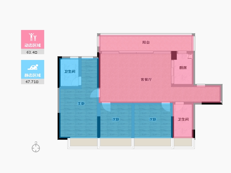 贵州省-安顺市-印象紫云-130.00-户型库-动静分区