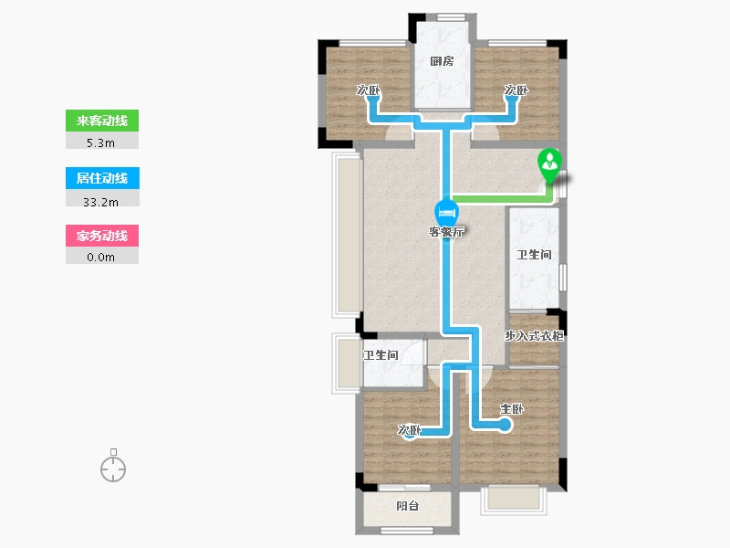 山东省-菏泽市-凯兴学府-109.01-户型库-动静线