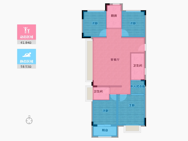 山东省-菏泽市-凯兴学府-109.01-户型库-动静分区