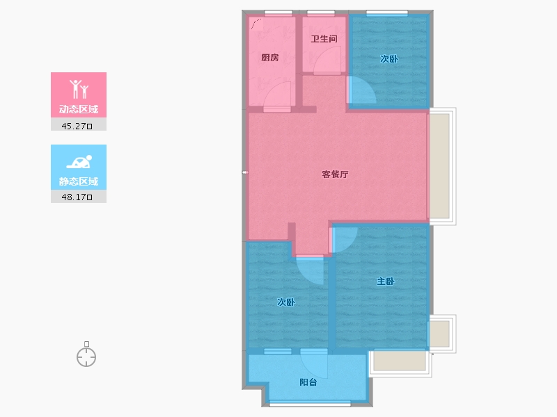 山东省-聊城市-九州印象-83.10-户型库-动静分区