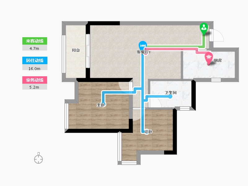 广东省-肇庆市-绿地樾湖国际生态城-58.75-户型库-动静线