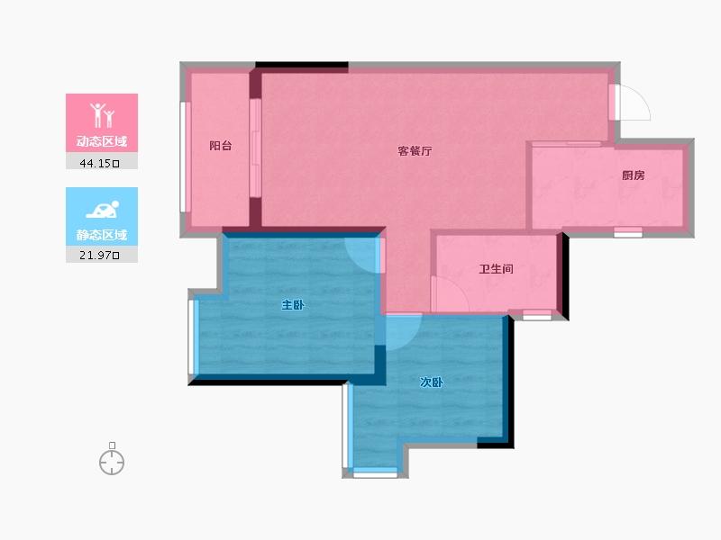 广东省-肇庆市-绿地樾湖国际生态城-58.75-户型库-动静分区