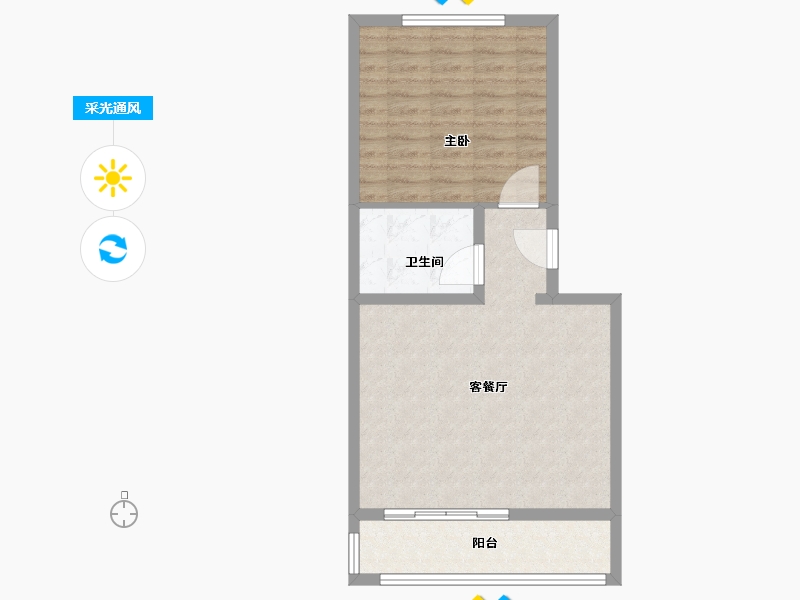 河南省-三门峡市-强人街2号大院-58.00-户型库-采光通风