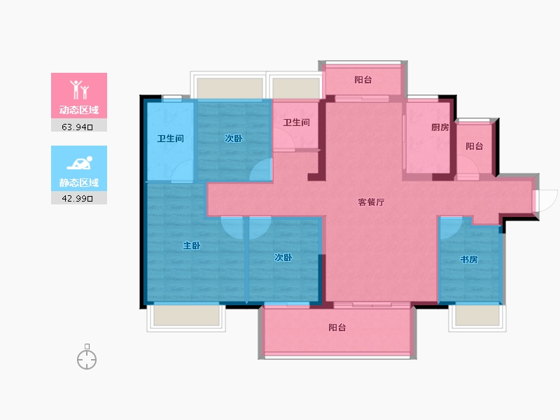 广东省-肇庆市-肇庆万达国家度假区-95.95-户型库-动静分区