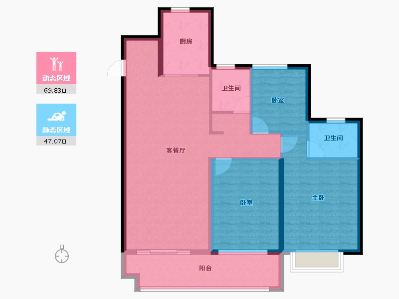 山东省-枣庄市-紫悦山·印象-105.60-户型库-动静分区