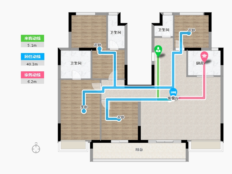 山东省-菏泽市-碧桂园峰境-160.00-户型库-动静线