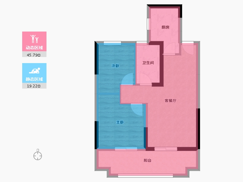 安徽省-淮北市-建投时代-57.45-户型库-动静分区