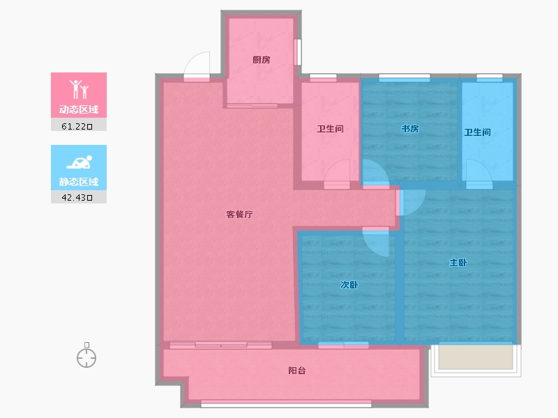 山东省-菏泽市-麟州府-93.00-户型库-动静分区