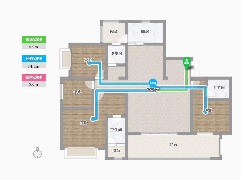 云南省-玉溪市-万科五街坊-139.13-户型库-动静线