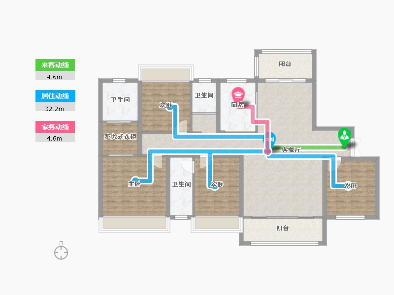 湖南省-湘西土家族苗族自治州-凤凰德馨园-132.32-户型库-动静线