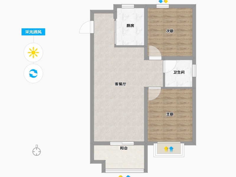 河北省-保定市-荣盛锦绣书苑-68.00-户型库-采光通风