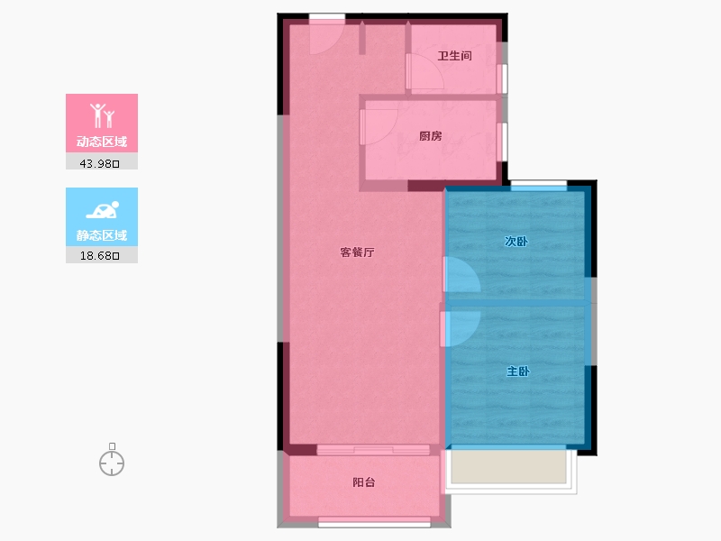 浙江省-丽水市-碧桂园云境-55.96-户型库-动静分区