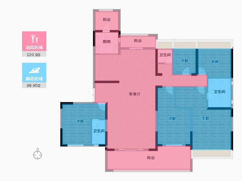 湖北省-荆门市-碧桂园翡翠公馆-199.70-户型库-动静分区