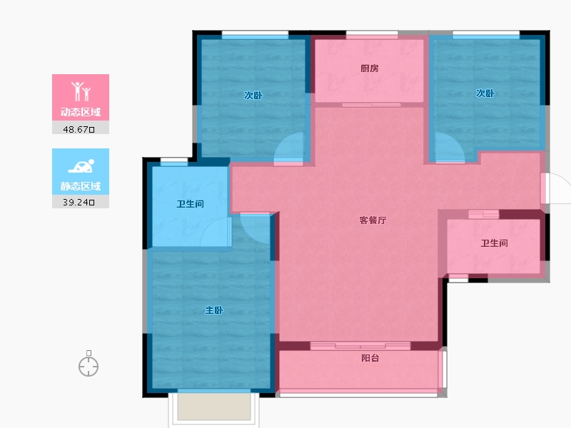 甘肃省-定西市-宏安壹品-78.08-户型库-动静分区