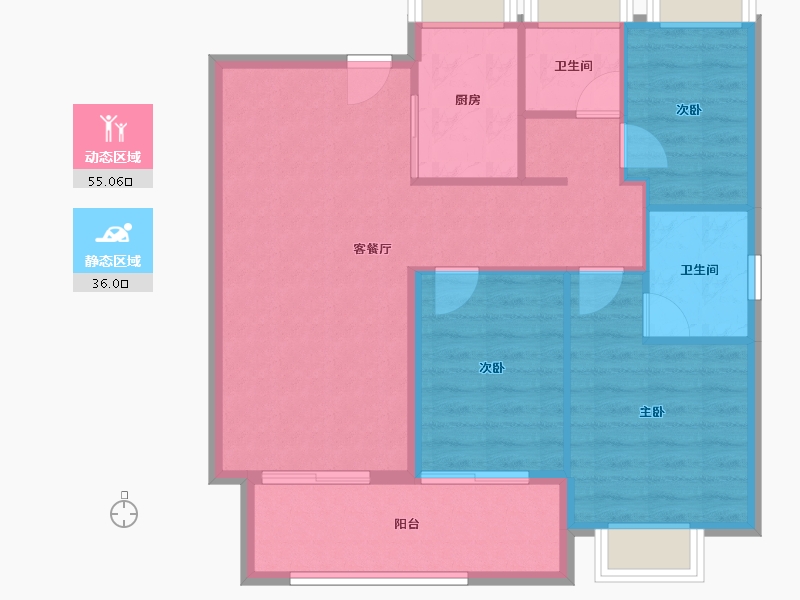 湖北省-武汉市-华发都荟天地-82.59-户型库-动静分区