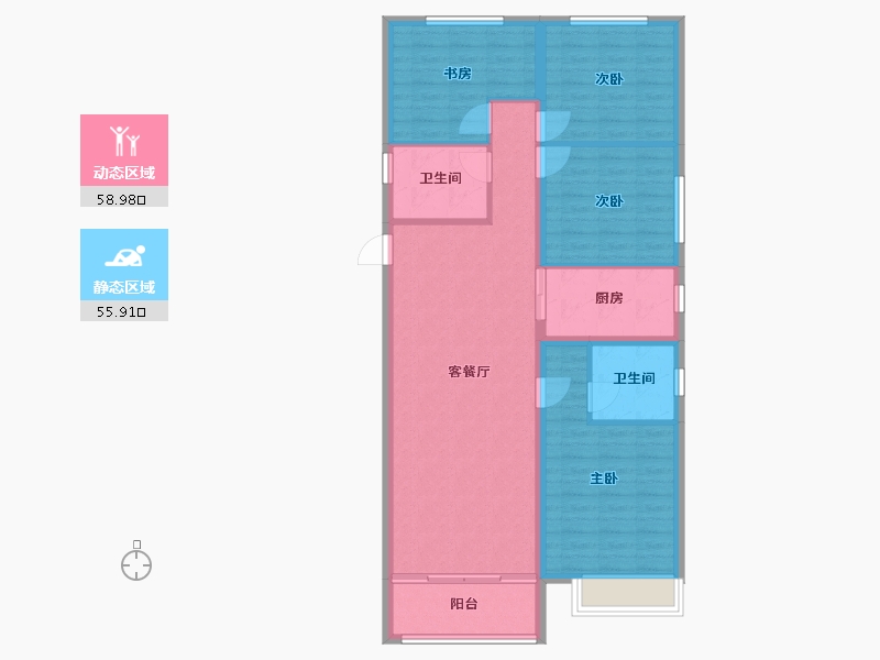 河北省-保定市-鹏润原著-104.05-户型库-动静分区