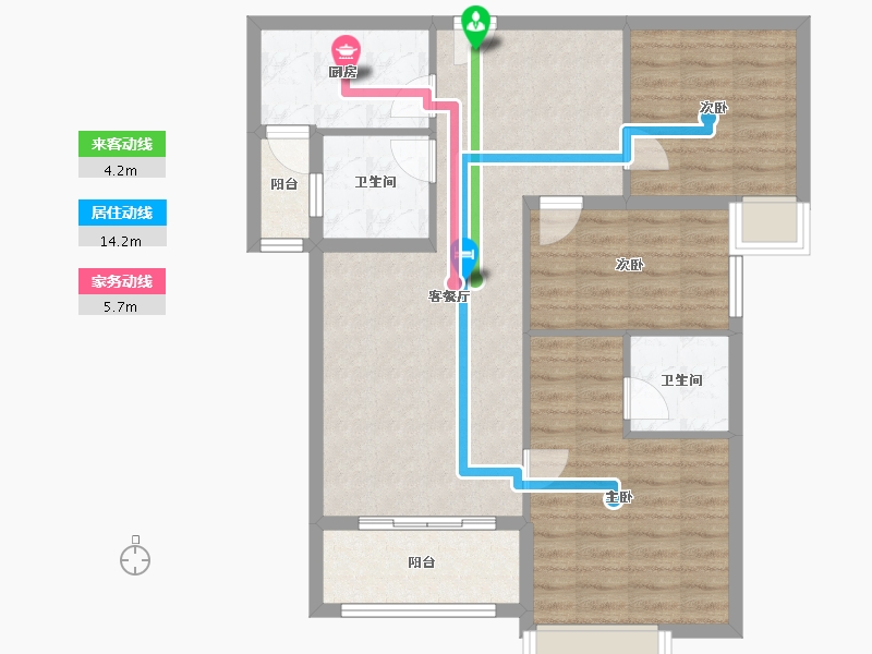 广东省-河源市-和平花园-84.00-户型库-动静线