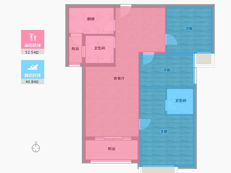 广东省-河源市-和平花园-84.00-户型库-动静分区