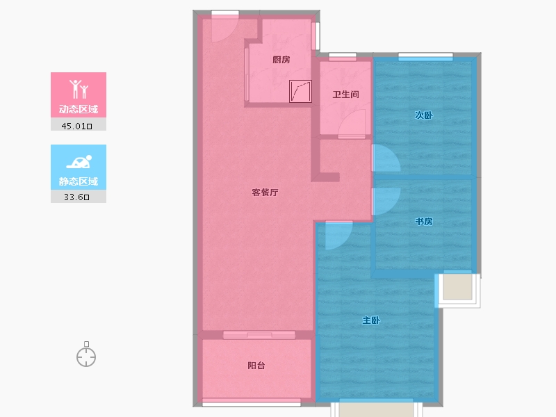 江西省-南昌市-江铃新力臻园-70.00-户型库-动静分区