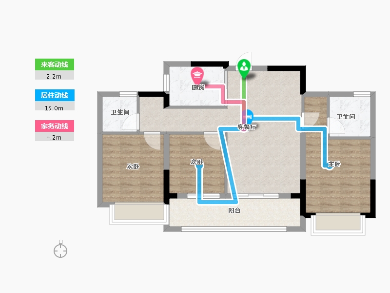 浙江省-丽水市-碧桂园云境-78.37-户型库-动静线