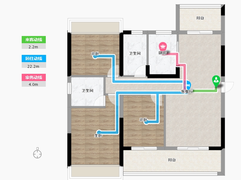 湖北省-荆门市-创鸿·书山美院-95.32-户型库-动静线