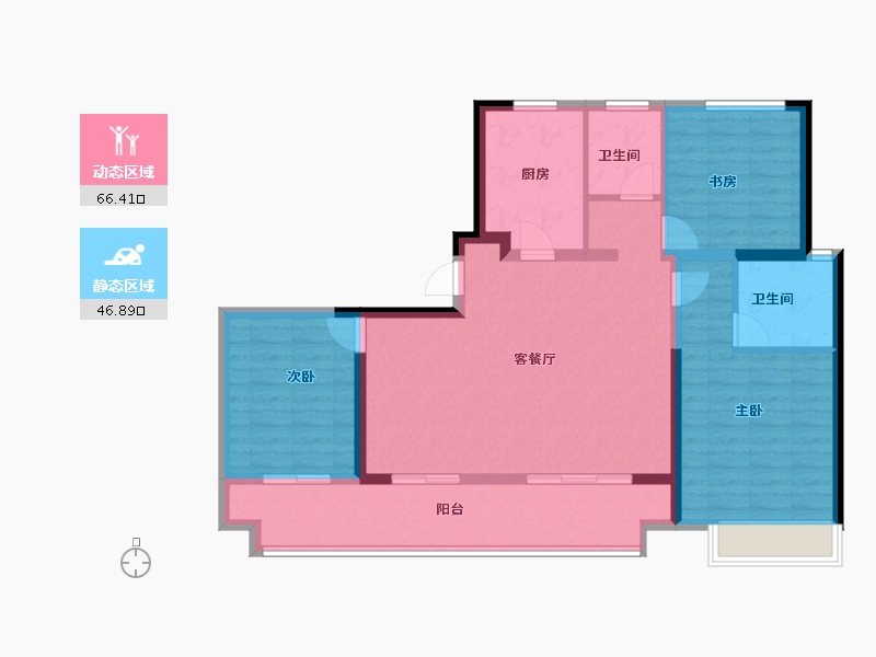 湖北省-荆门市-世茂长投龙山中央商务区-102.06-户型库-动静分区