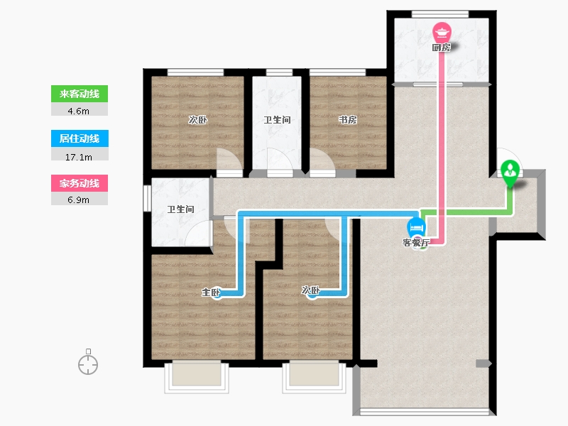 甘肃省-兰州市-兰州融创城-110.00-户型库-动静线