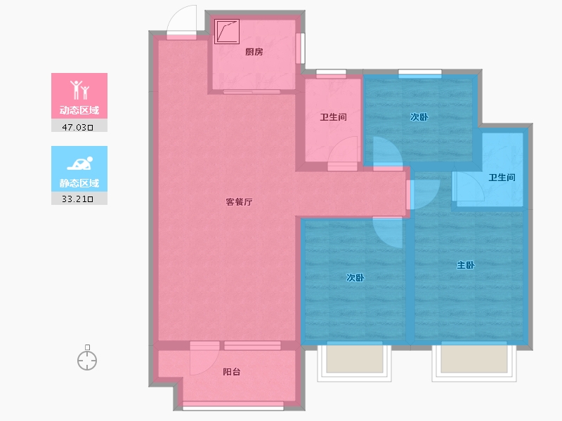 河北省-邢台市-京福苑-70.37-户型库-动静分区