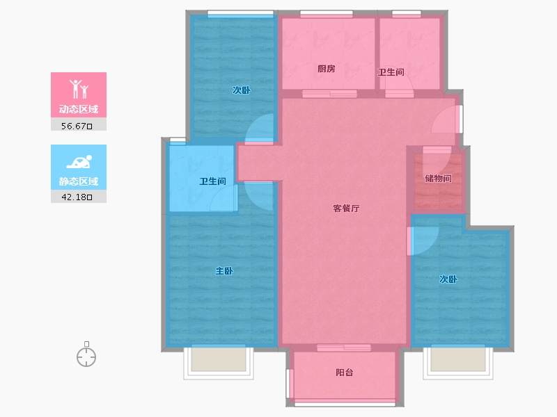 河北省-保定市-万科里程之光-88.00-户型库-动静分区