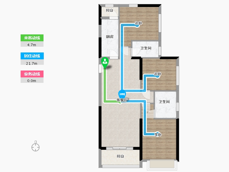 山东省-潍坊市-恒大翡翠华庭-1号楼-100.00-户型库-动静线