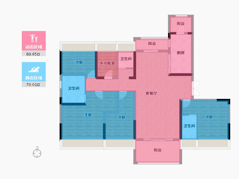 湖北省-荆门市-碧桂园翡翠公馆-142.87-户型库-动静分区