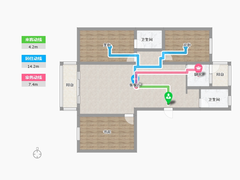 甘肃省-定西市-九方嘉苑-102.94-户型库-动静线