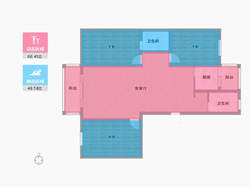 甘肃省-定西市-九方嘉苑-102.94-户型库-动静分区