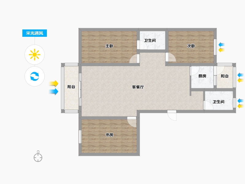 甘肃省-定西市-九方嘉苑-102.94-户型库-采光通风