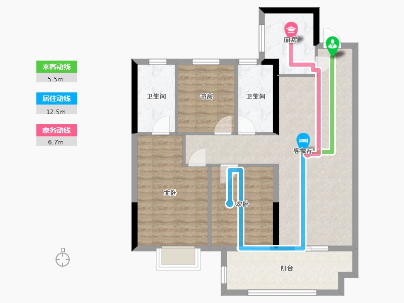 江西省-南昌市-南水新力新园-90.00-户型库-动静线