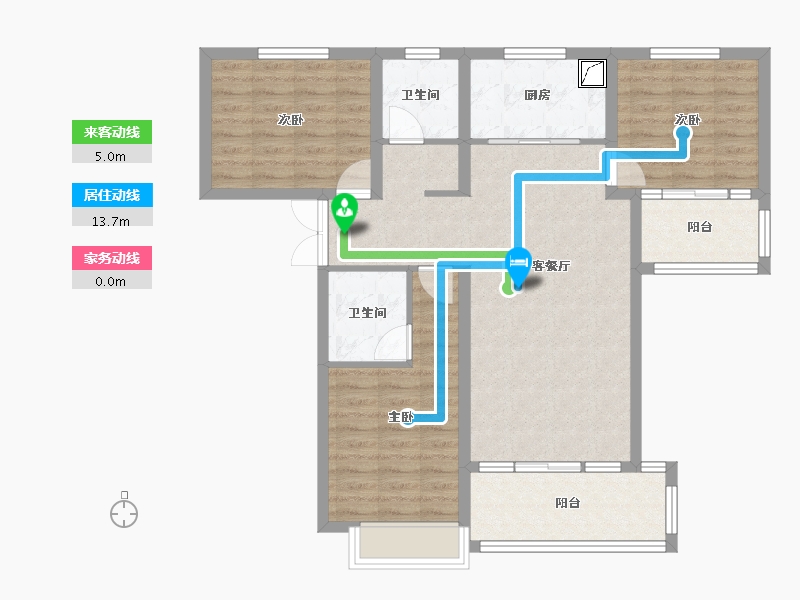 河北省-邢台市-中旭开元府-90.99-户型库-动静线