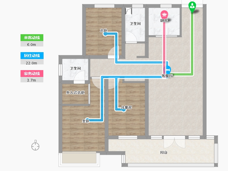 河北省-邢台市-中旭开元府-90.08-户型库-动静线