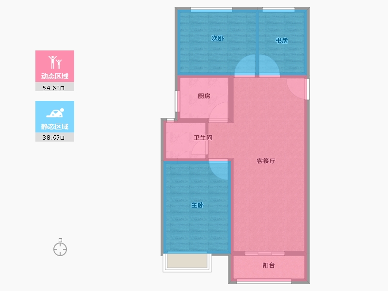 河北省-保定市-鹏润原著-84.01-户型库-动静分区