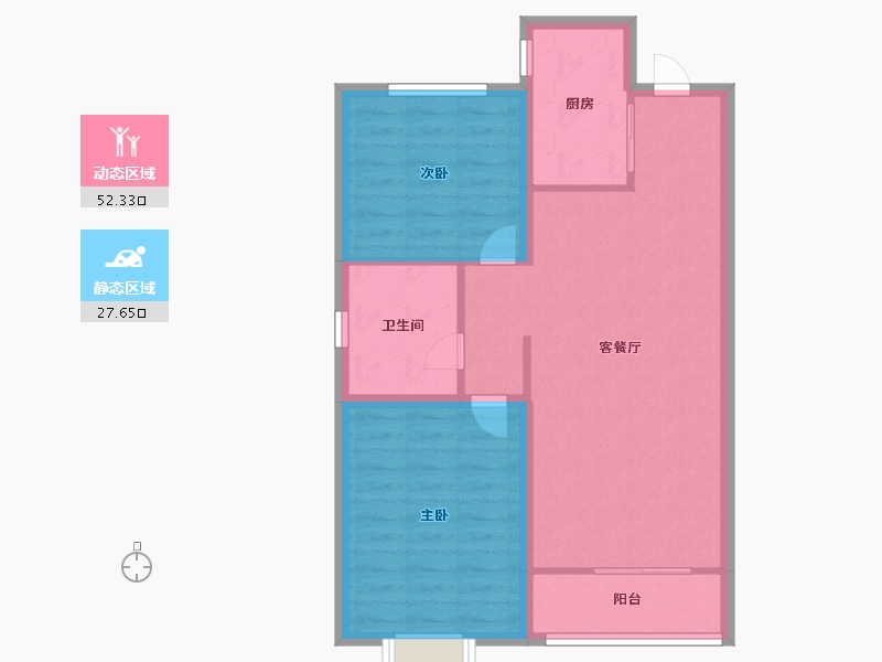 河北省-保定市-鹏润原著-72.00-户型库-动静分区