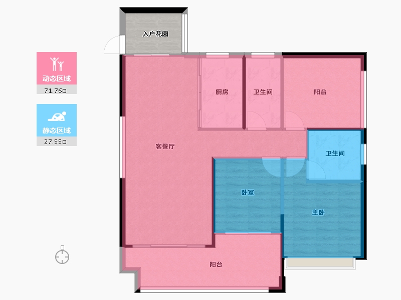 广西壮族自治区-来宾市-武宣裕达·仙湖铭邸-96.31-户型库-动静分区