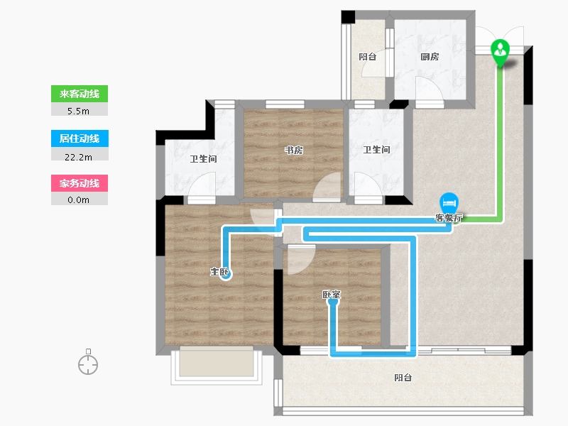 云南省-昭通市-万景進園-82.34-户型库-动静线