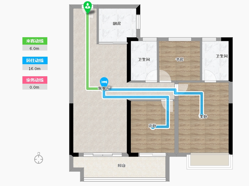 湖北省-荆门市-世茂长投龙山中央商务区-91.77-户型库-动静线