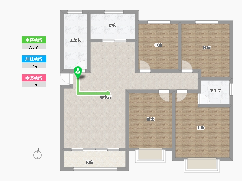 甘肃省-定西市-润嘉公馆-118.14-户型库-动静线