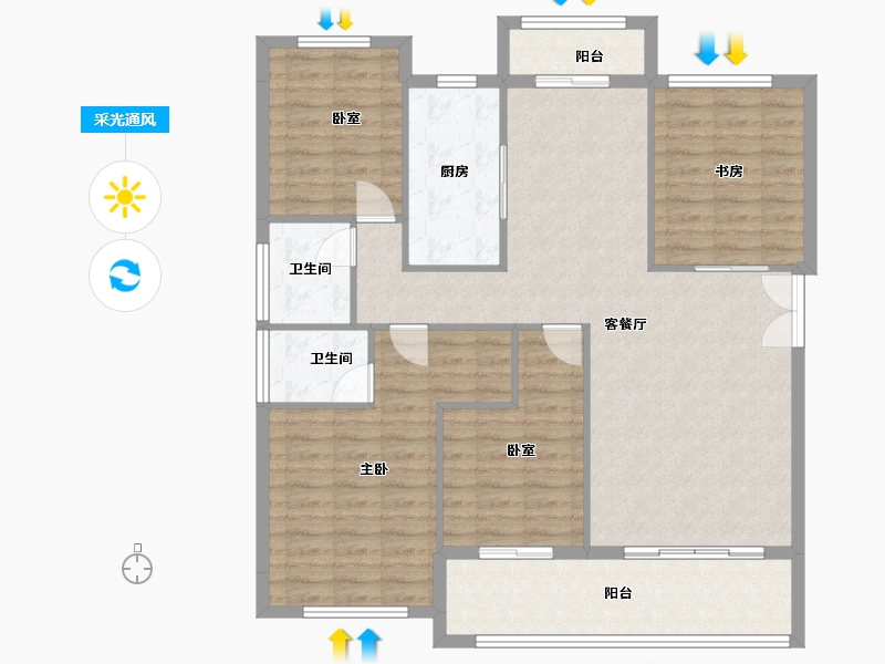 江西省-赣州市-清华御府-99.00-户型库-采光通风