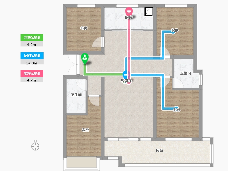 河北省-邢台市-中旭开元府-102.73-户型库-动静线