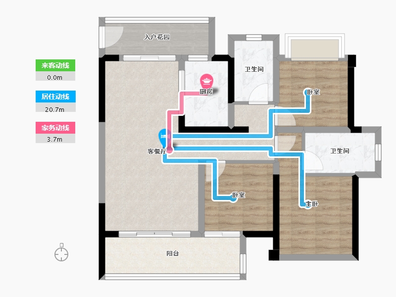 云南省-昭通市-万景進園-83.34-户型库-动静线